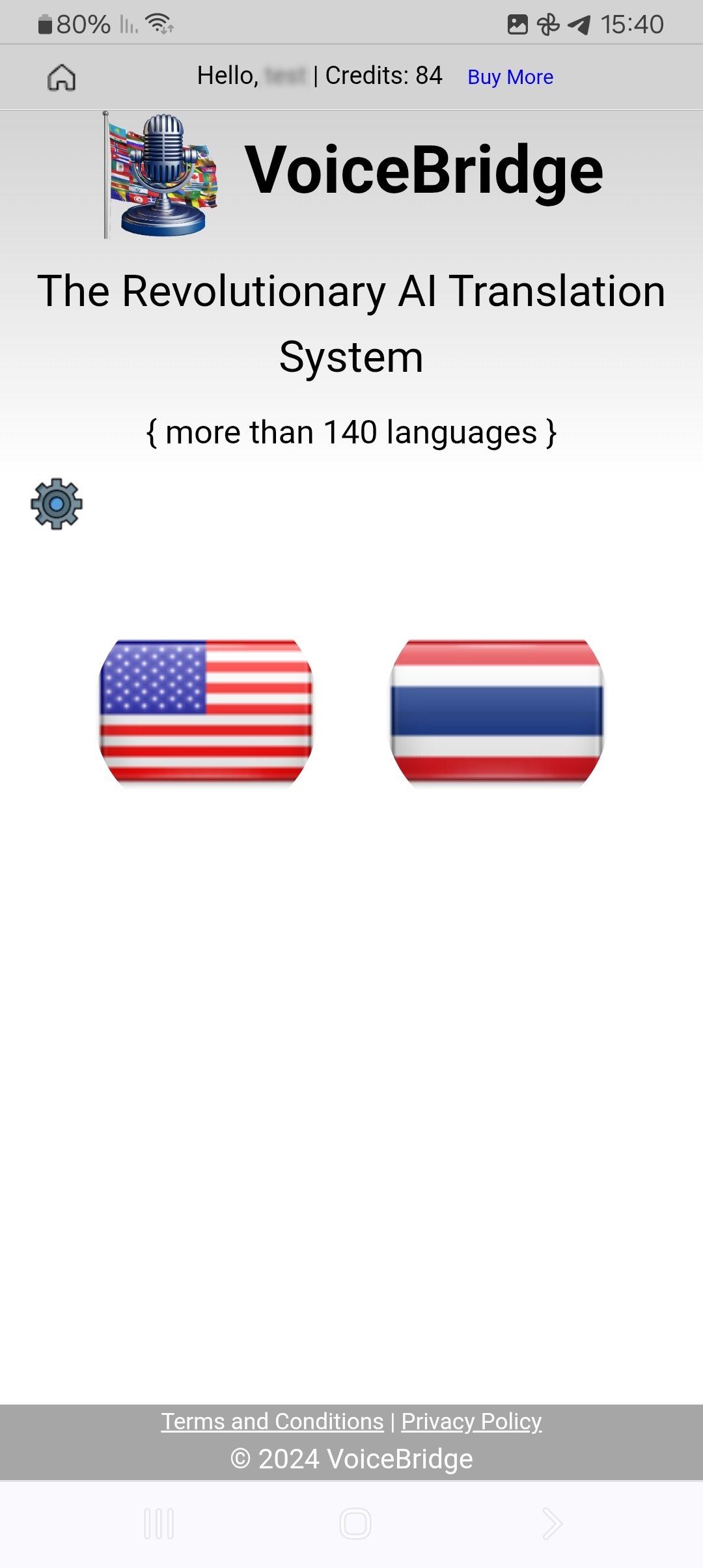 Language Selection